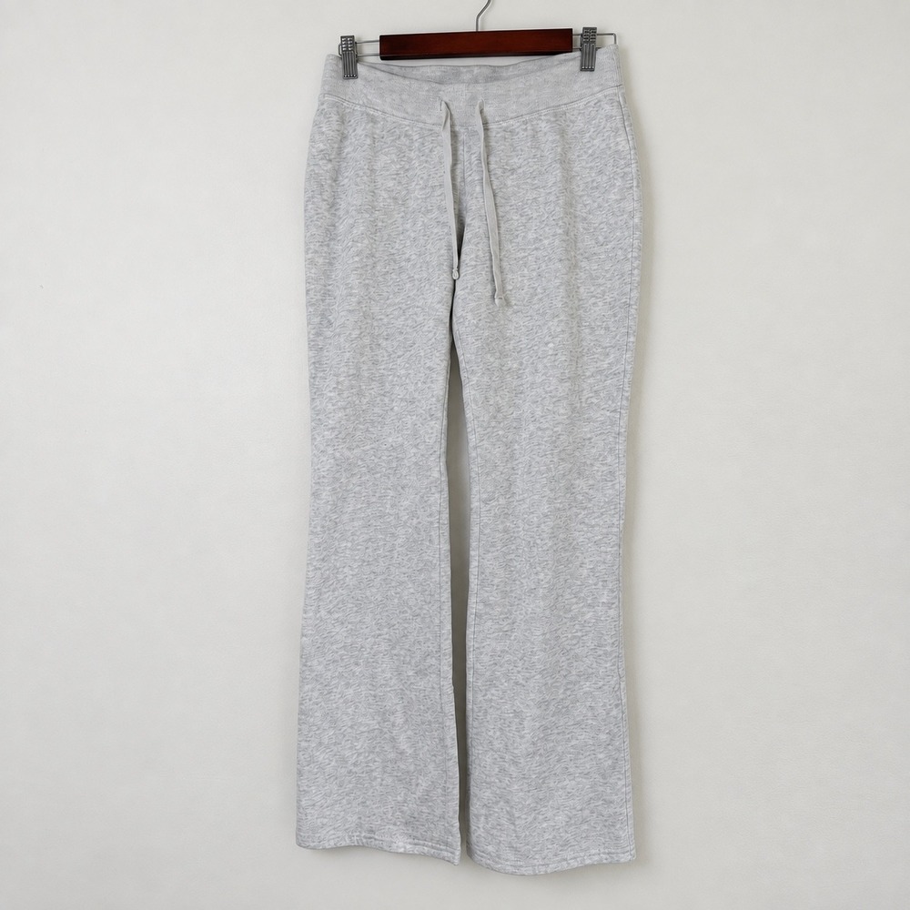 Hollister Light Heather Gray Flare Sweatpants Fleece Wide Leg Joggers Small